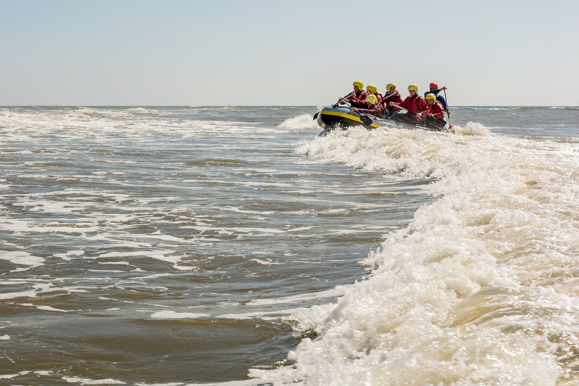 Teamuitje van WSB op het water