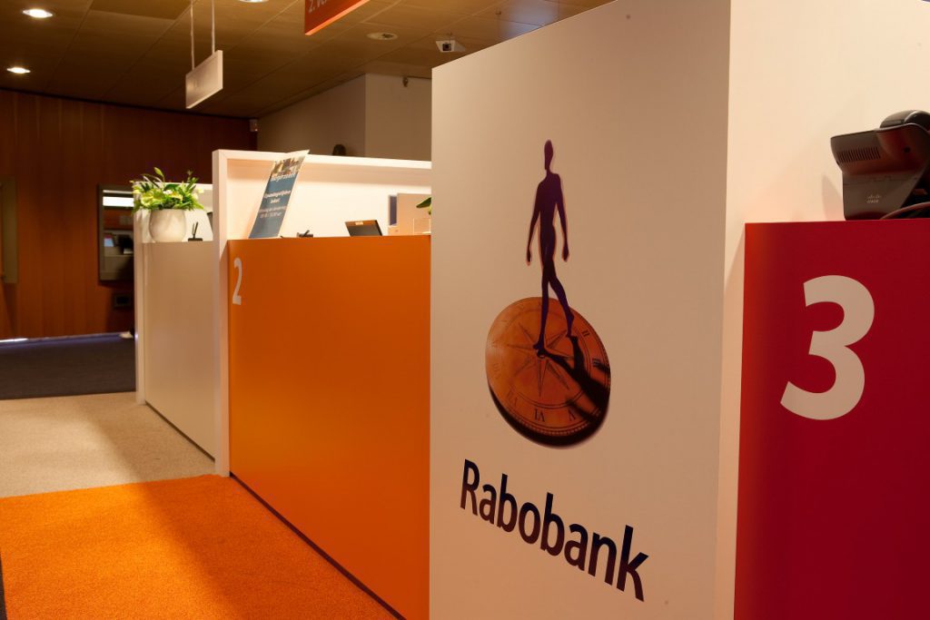 Ontwerp ontvangstruimte kantoor Rabobank