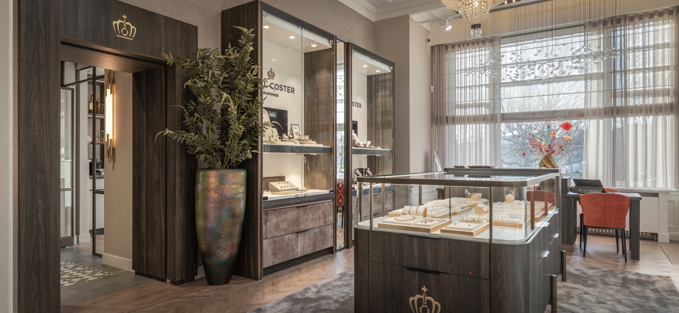 Royal Coster Diamonds Amsterdam Winkelinrichting Juwelier WSB