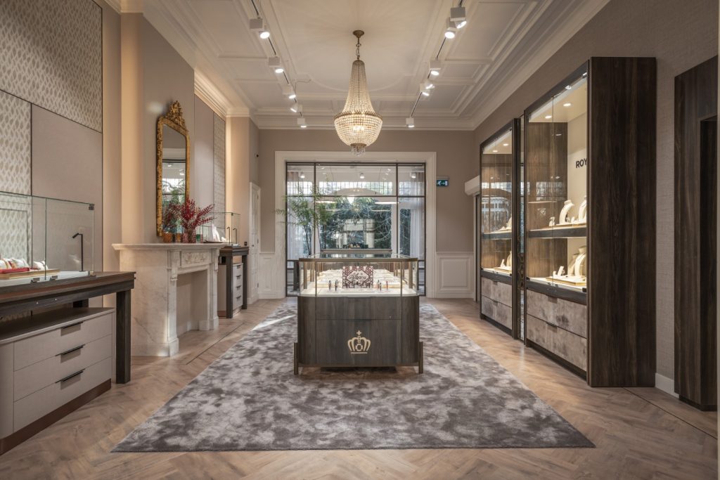 Interieur juwelier Royal Coster Diamonds in Amsterdam