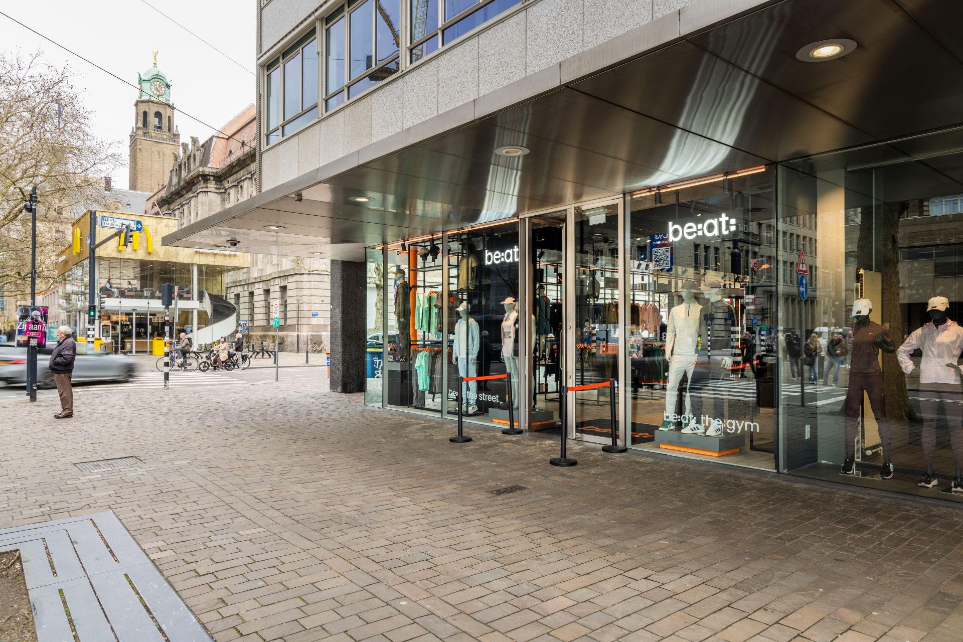 Conception intérieure pour le magasin de sport BE:AT dans le centre de Rotterdam.