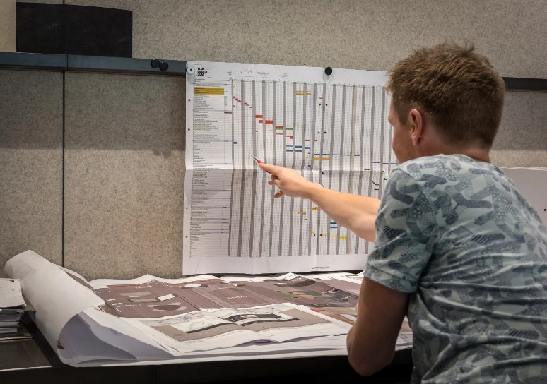 Calculator van WSB werkt aan de projectplanning